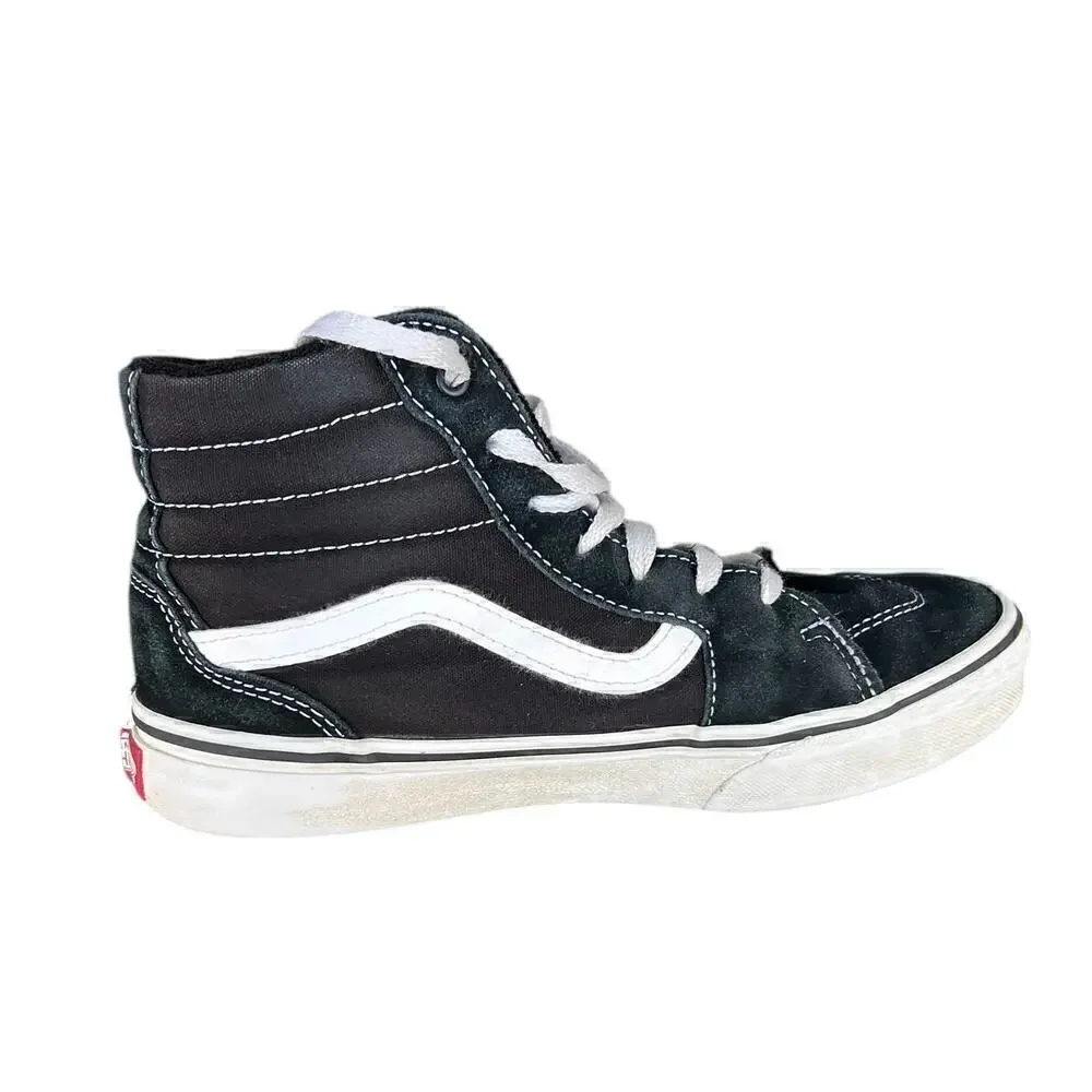 Vans Youth Sk8-Hi Black High Top Size 4